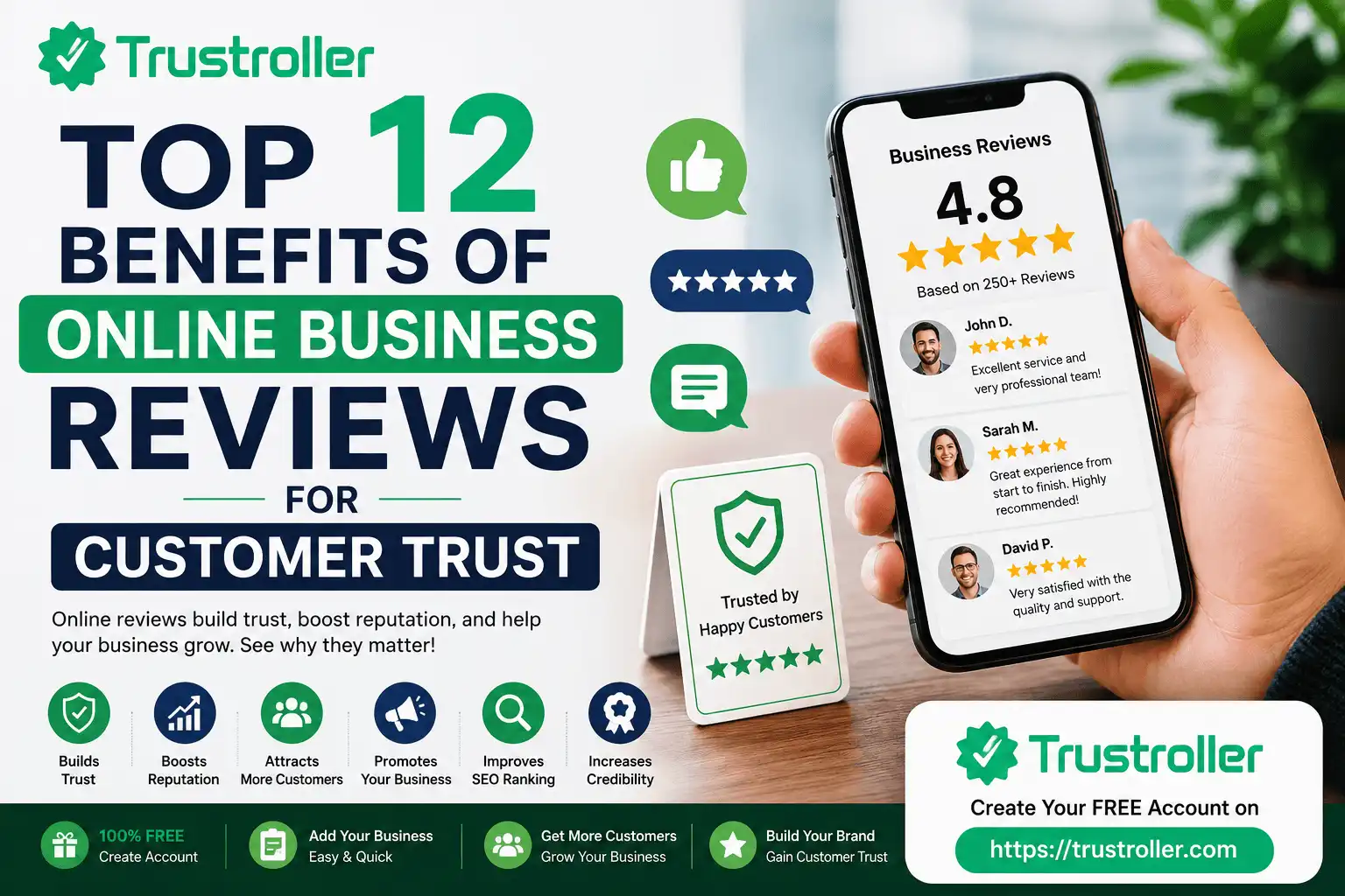 Top 12 Benefits of Online Business Reviews for Customer Trust