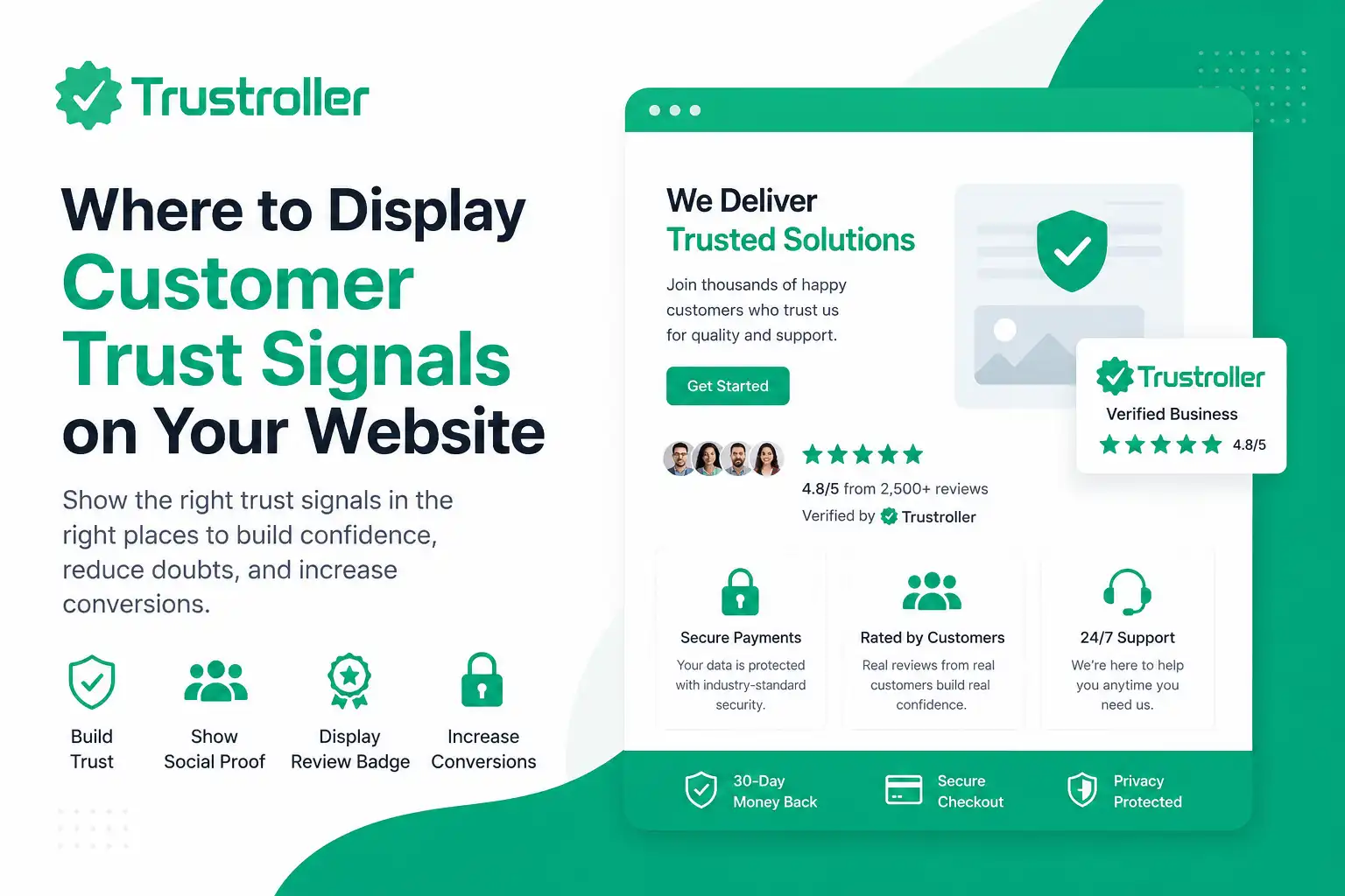 Where to Display Customer Trust Signals on Your Website